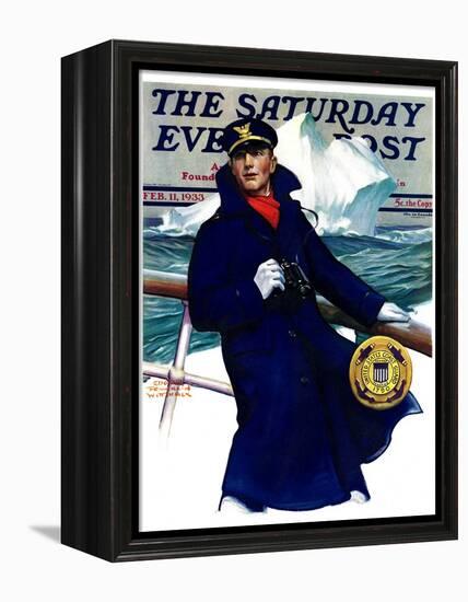 "Coast Guard," Saturday Evening Post Cover, February 11, 1933-Edgar Franklin Wittmack-Framed Premier Image Canvas