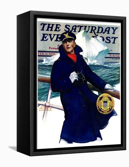 "Coast Guard," Saturday Evening Post Cover, February 11, 1933-Edgar Franklin Wittmack-Framed Premier Image Canvas