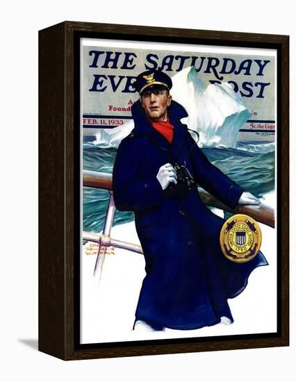 "Coast Guard," Saturday Evening Post Cover, February 11, 1933-Edgar Franklin Wittmack-Framed Premier Image Canvas