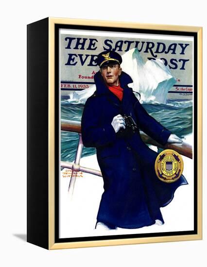 "Coast Guard," Saturday Evening Post Cover, February 11, 1933-Edgar Franklin Wittmack-Framed Premier Image Canvas