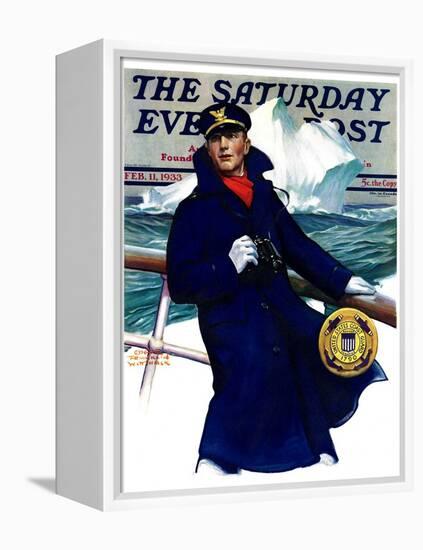 "Coast Guard," Saturday Evening Post Cover, February 11, 1933-Edgar Franklin Wittmack-Framed Premier Image Canvas