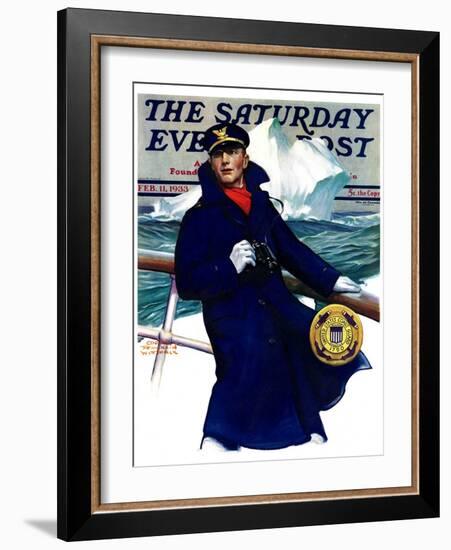 "Coast Guard," Saturday Evening Post Cover, February 11, 1933-Edgar Franklin Wittmack-Framed Giclee Print