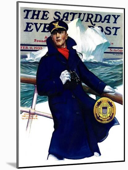 "Coast Guard," Saturday Evening Post Cover, February 11, 1933-Edgar Franklin Wittmack-Mounted Giclee Print