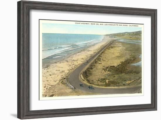 Coast Highway, Del Mar, California-null-Framed Art Print