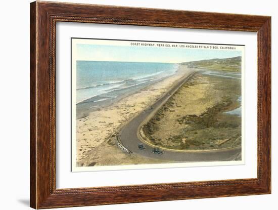 Coast Highway, Del Mar, California-null-Framed Art Print