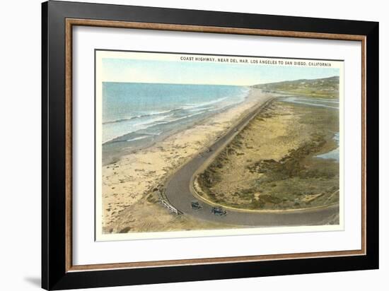 Coast Highway, Del Mar, California-null-Framed Art Print