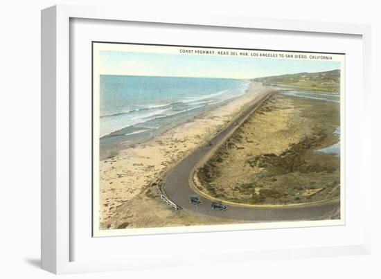 Coast Highway, Del Mar, California--Framed Art Print