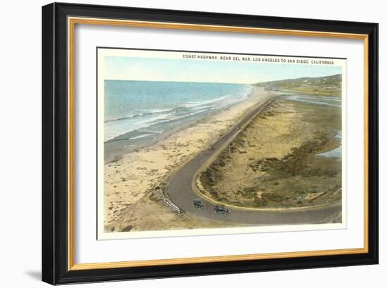 Coast Highway, Del Mar, California-null-Framed Art Print