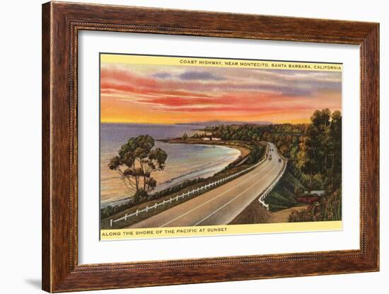 Coast Highway, Santa Barbara, California-null-Framed Art Print