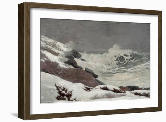 Coast in Winter, 1892 (Oil on Canvas)-Winslow Homer-Framed Giclee Print