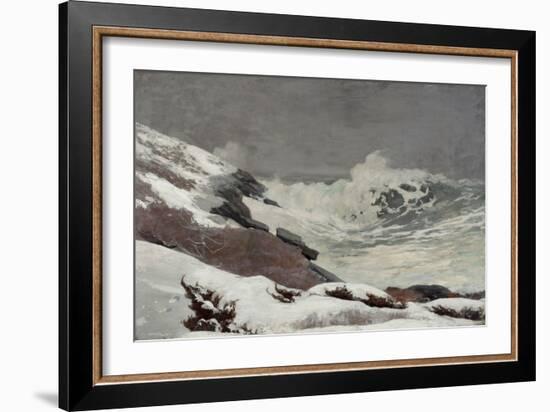 Coast in Winter, 1892 (Oil on Canvas)-Winslow Homer-Framed Giclee Print