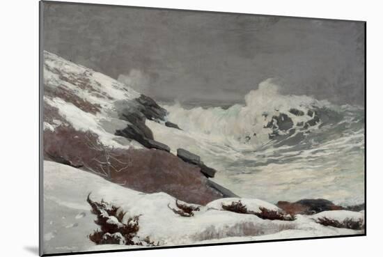 Coast in Winter, 1892 (Oil on Canvas)-Winslow Homer-Mounted Giclee Print