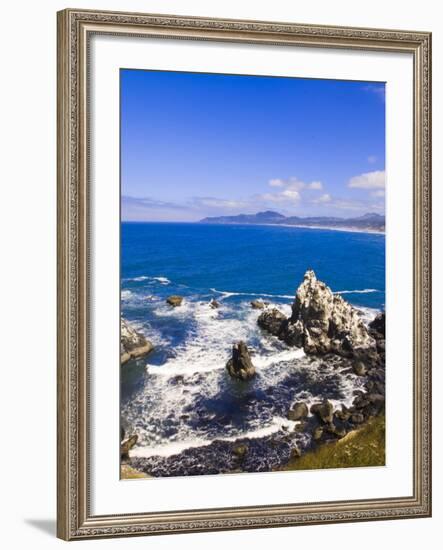 Coast Near Yaquina Head Lighthouse, Oregon, United States of America, North America-Michael DeFreitas-Framed Photographic Print