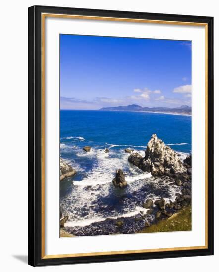 Coast Near Yaquina Head Lighthouse, Oregon, United States of America, North America-Michael DeFreitas-Framed Photographic Print