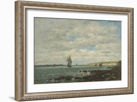Coast of Brittany, 1870-Eugene Louis Boudin-Framed Giclee Print
