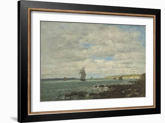 Coast of Brittany, 1870-Eugene Louis Boudin-Framed Giclee Print