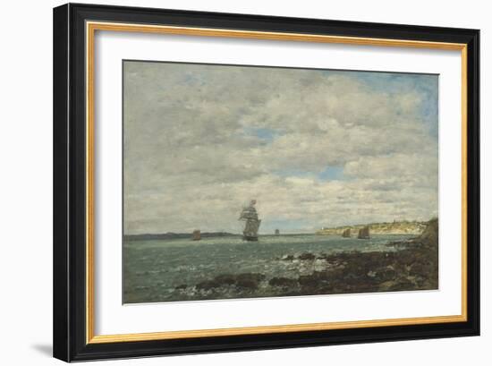 Coast of Brittany, 1870-Eugene Louis Boudin-Framed Giclee Print