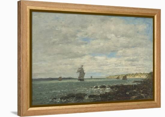 Coast of Brittany, 1870-Eugene Louis Boudin-Framed Premier Image Canvas