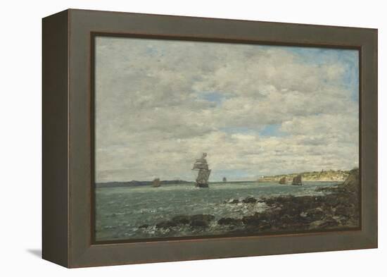 Coast of Brittany, 1870-Eugene Louis Boudin-Framed Premier Image Canvas