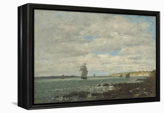 Coast of Brittany, 1870-Eugene Louis Boudin-Framed Premier Image Canvas