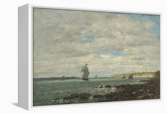 Coast of Brittany, 1870-Eugene Louis Boudin-Framed Premier Image Canvas