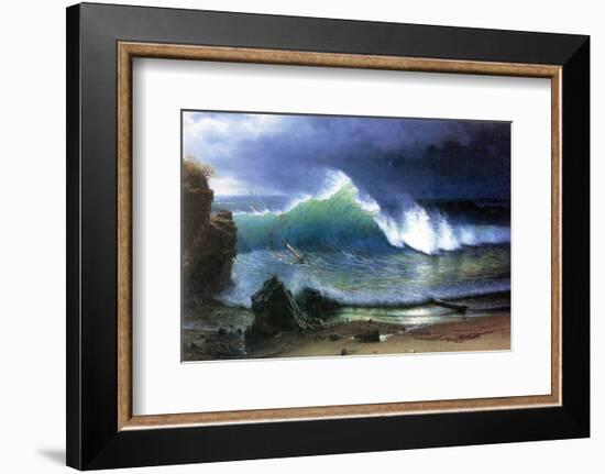Coast of Emerald Lake-Albert Bierstadt-Framed Premium Giclee Print