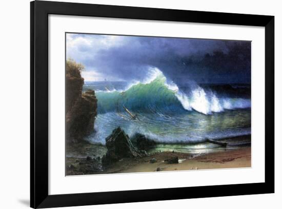 Coast of Emerald Lake-Albert Bierstadt-Framed Premium Giclee Print