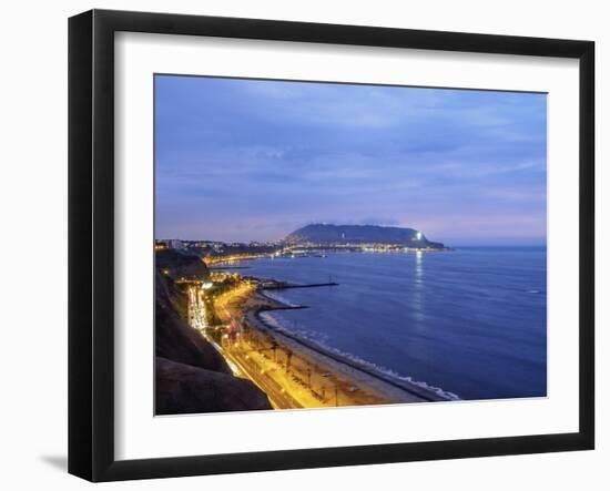 Coast of Miraflores District, Lima, Peru, South America-Karol Kozlowski-Framed Photographic Print