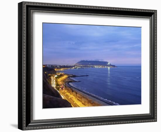 Coast of Miraflores District, Lima, Peru, South America-Karol Kozlowski-Framed Photographic Print