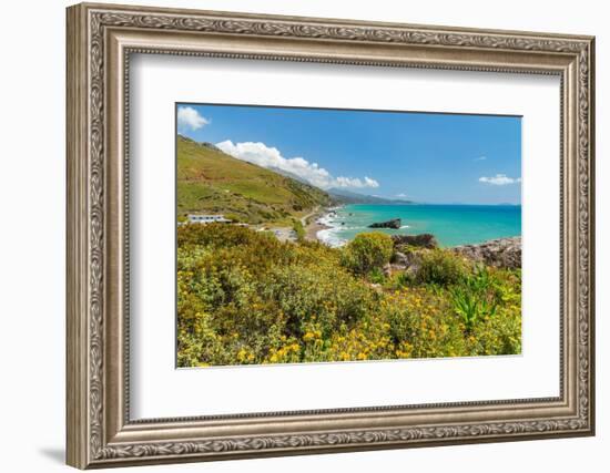 Coast of southern Crete near beach of Preveli, Rethymno, Crete, Greek Islands, Greece, Europe-Markus Lange-Framed Photographic Print