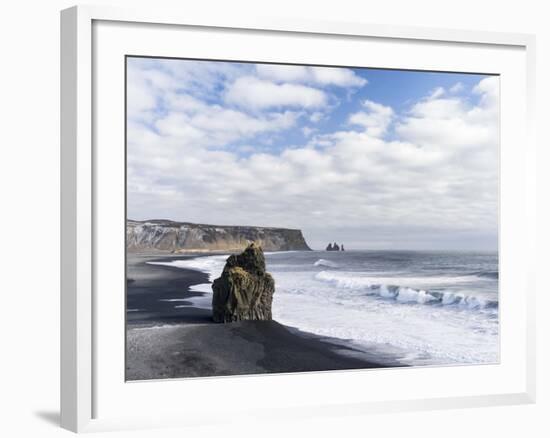 Coast of the North Atlantic Near Vik Y Myrdal During a Winter Storm-Martin Zwick-Framed Photographic Print