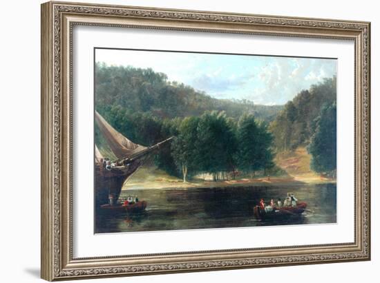 Coast Scene, 1835-Frederick Richard Lee-Framed Giclee Print