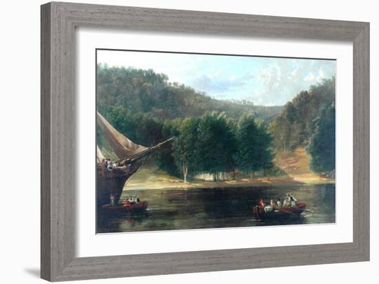 Coast Scene, 1835-Frederick Richard Lee-Framed Giclee Print