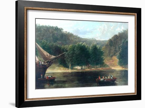 Coast Scene, 1835-Frederick Richard Lee-Framed Giclee Print