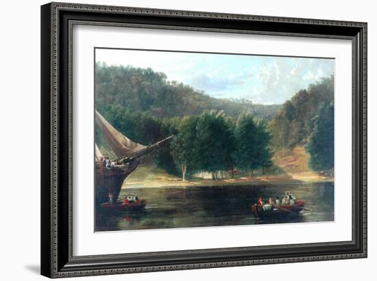 Coast Scene, 1835-Frederick Richard Lee-Framed Giclee Print