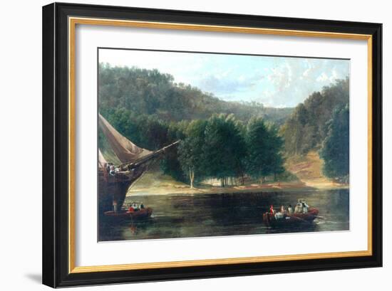 Coast Scene, 1835-Frederick Richard Lee-Framed Giclee Print