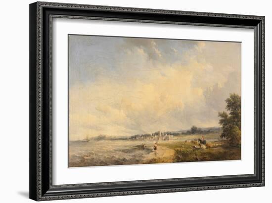 Coast Scene, 1860 (Oil on Canvas)-Alfred Vickers-Framed Giclee Print