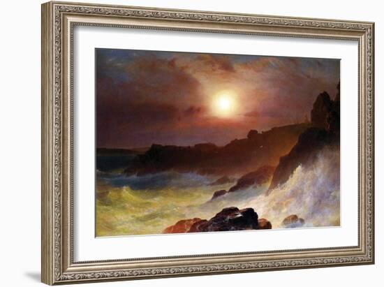 Coast Scene, Mount Desert-Frederic Edwin Church-Framed Art Print