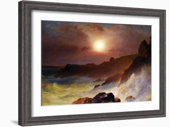 Coast Scene, Mount Desert-Frederic Edwin Church-Framed Art Print