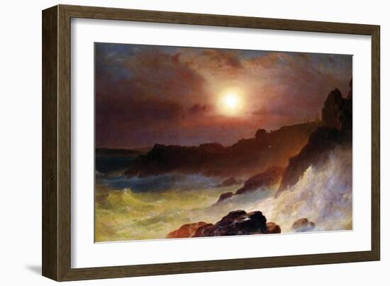 Coast Scene, Mount Desert-Frederic Edwin Church-Framed Art Print