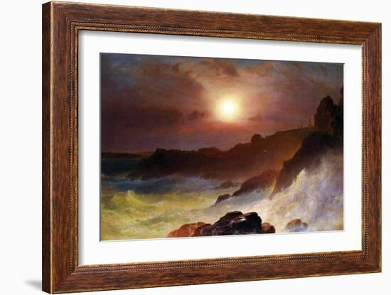 Coast Scene, Mount Desert-Frederic Edwin Church-Framed Art Print