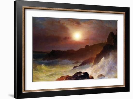 Coast Scene, Mount Desert-Frederic Edwin Church-Framed Art Print