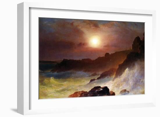 Coast Scene, Mount Desert-Frederic Edwin Church-Framed Art Print