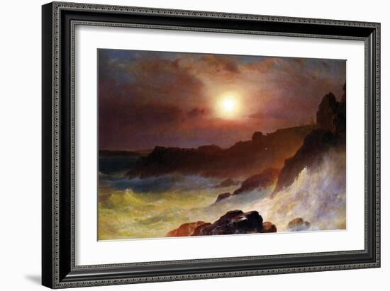 Coast Scene, Mount Desert-Frederic Edwin Church-Framed Art Print