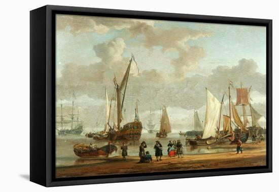 Coast Scene (Oil on Panel)-Abraham Storck-Framed Premier Image Canvas