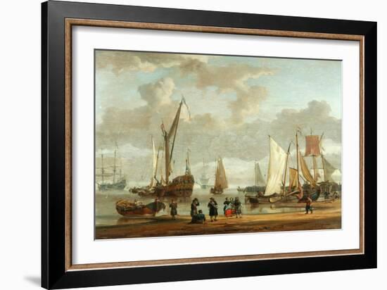 Coast Scene (Oil on Panel)-Abraham Storck-Framed Giclee Print