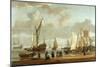 Coast Scene (Oil on Panel)-Abraham Storck-Mounted Giclee Print
