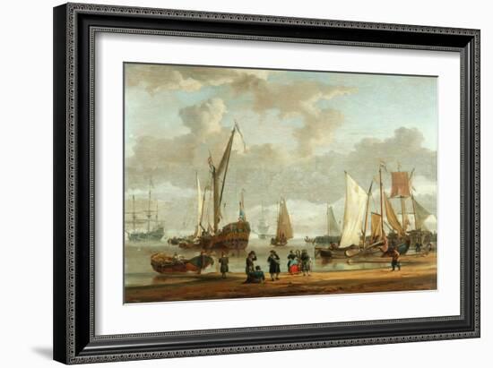 Coast Scene (Oil on Panel)-Abraham Storck-Framed Giclee Print