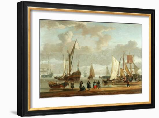 Coast Scene (Oil on Panel)-Abraham Storck-Framed Giclee Print