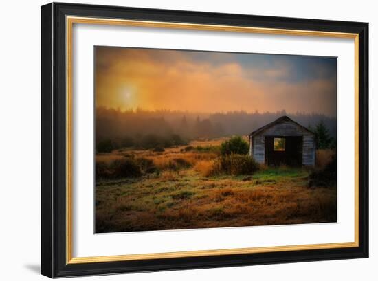 Coast Shack and Morning Sun, Mendocino Coast, Northern Californoa Coast-Vincent James-Framed Photographic Print